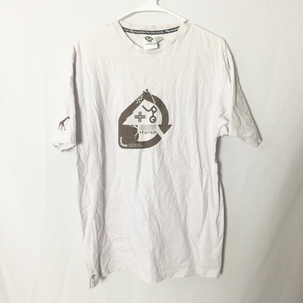 LRG Giraffe White Tee T-Shirt Size Large No Tag